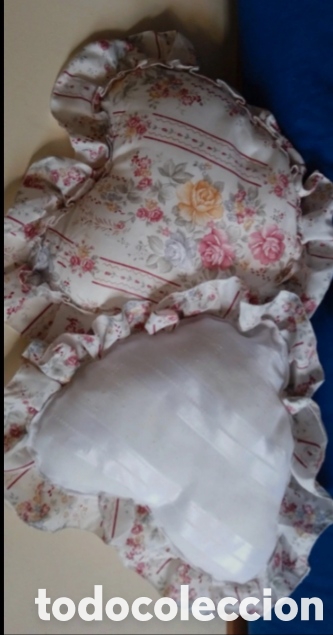 Vintage: 2 cojines coraz&oacute;n. - Foto 4