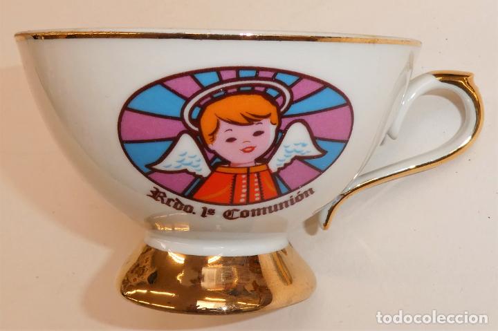 Vintage: BONITA TAZA CON PLATO RECUERDO MI PRIMERA COMUNI&Oacute;N a&ntilde;os 70 cer&aacute;micas JAMBO