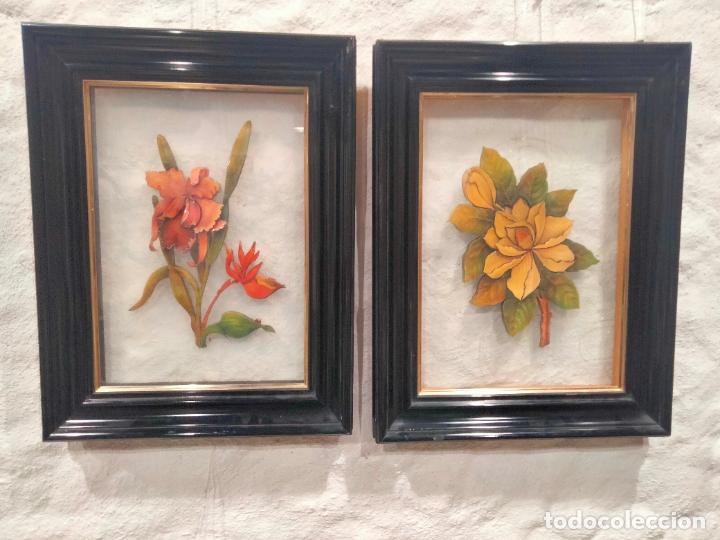Vintage: Composici&oacute;n floral. Pasta de papel