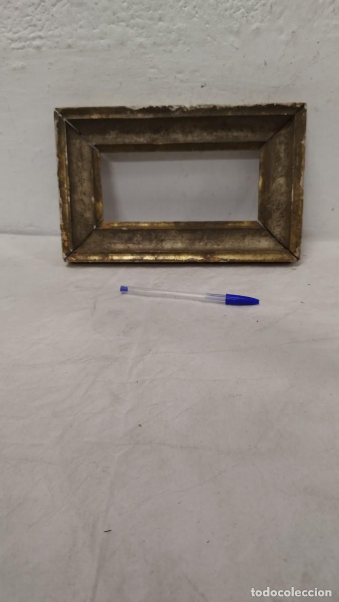 Vintage: Antiguo Marco de Madera Tallada dorada Fin. Sg.XIX