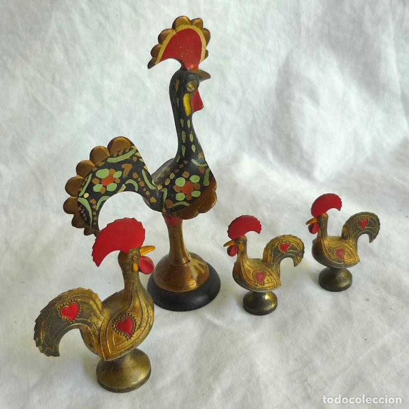 Vintage: Conjunto de gallos de bronce Portugal - Foto 1
