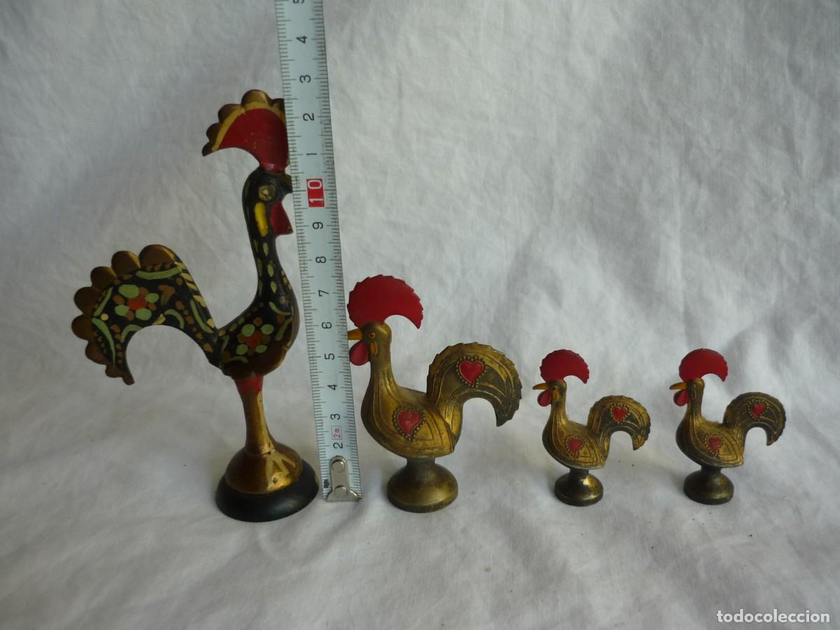 Vintage: Conjunto de gallos de bronce Portugal - Foto 3