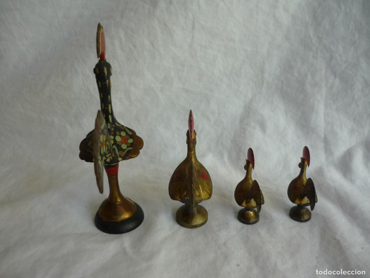 Vintage: Conjunto de gallos de bronce Portugal - Foto 4