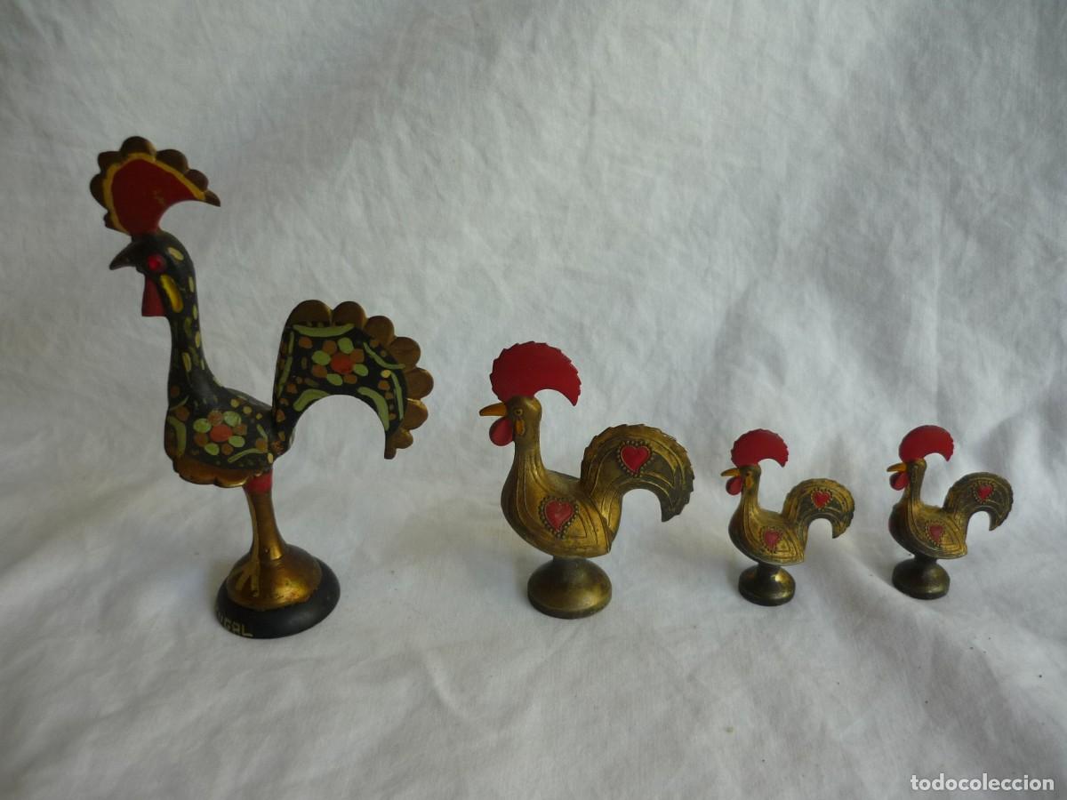 Vintage: Conjunto de gallos de bronce Portugal - Foto 5