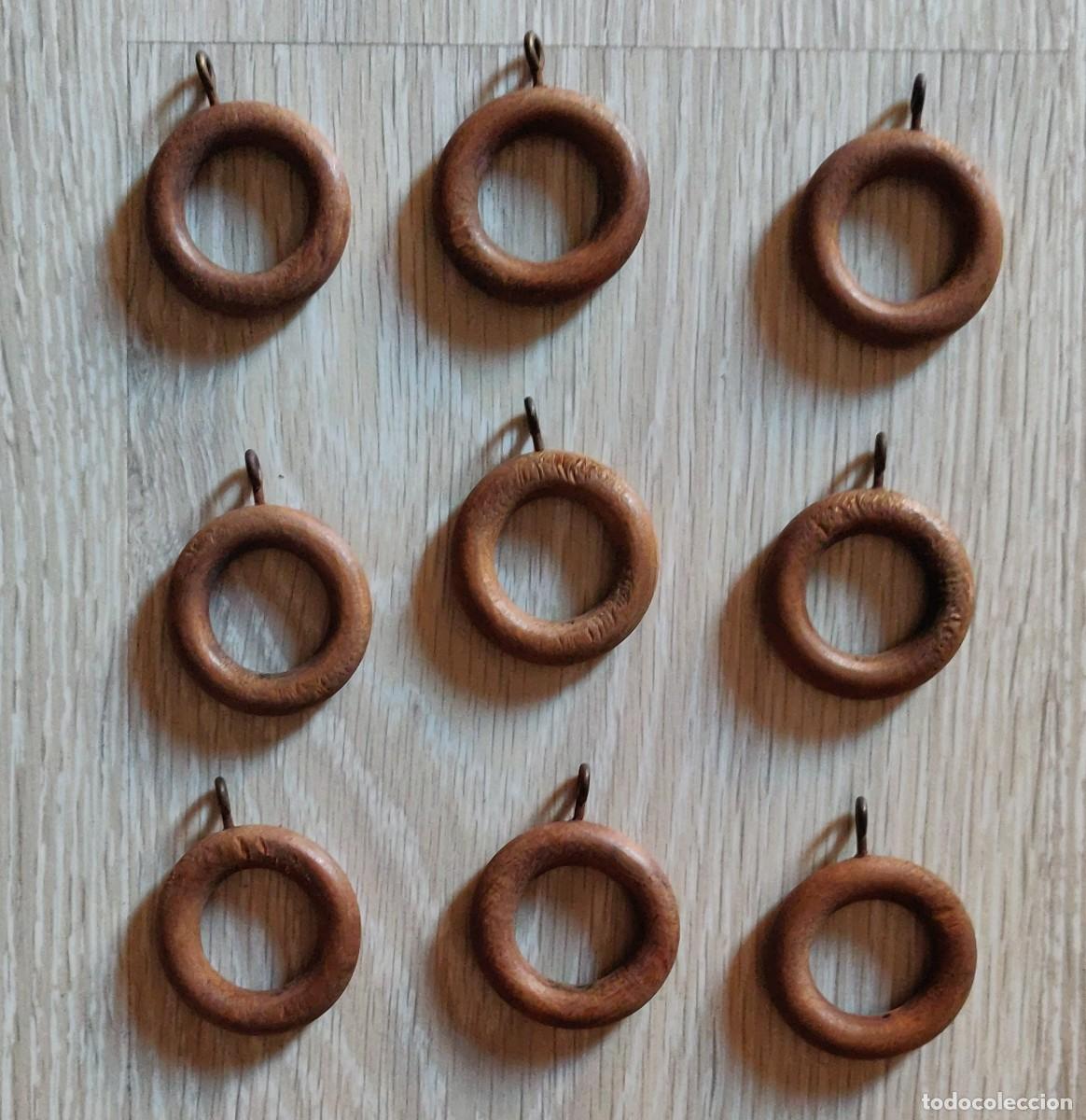 Vintage: Anillas de Cortinas de Madera - Foto 6