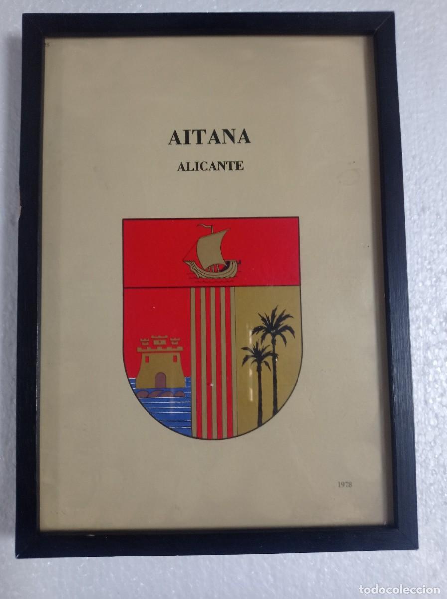 Vintage: Cuadro escudo Aitana Alicante