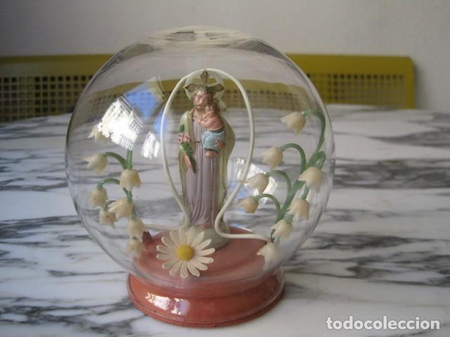 Vintage: BOLA DE CRISTAL CON FIGURA DE SAN JOSE - A&Ntilde;OS 50