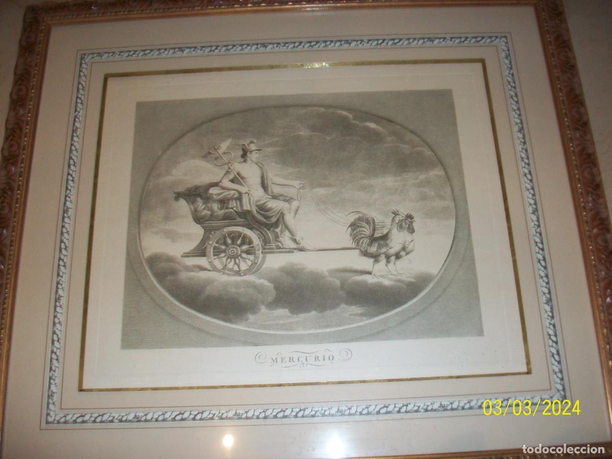 Vintage: CUADRO CON MOTIVOS GRIEGOS-MERCURIO - Foto 2