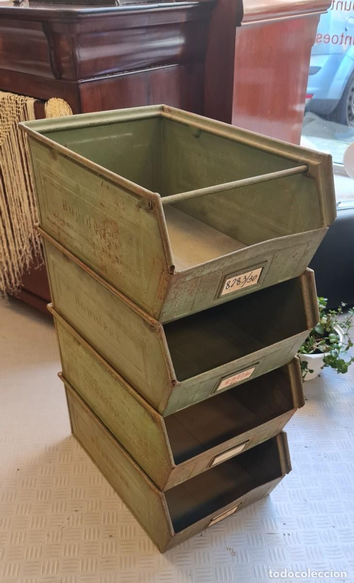Vintage: 2 Gavetas met&aacute;licas de almacenaje