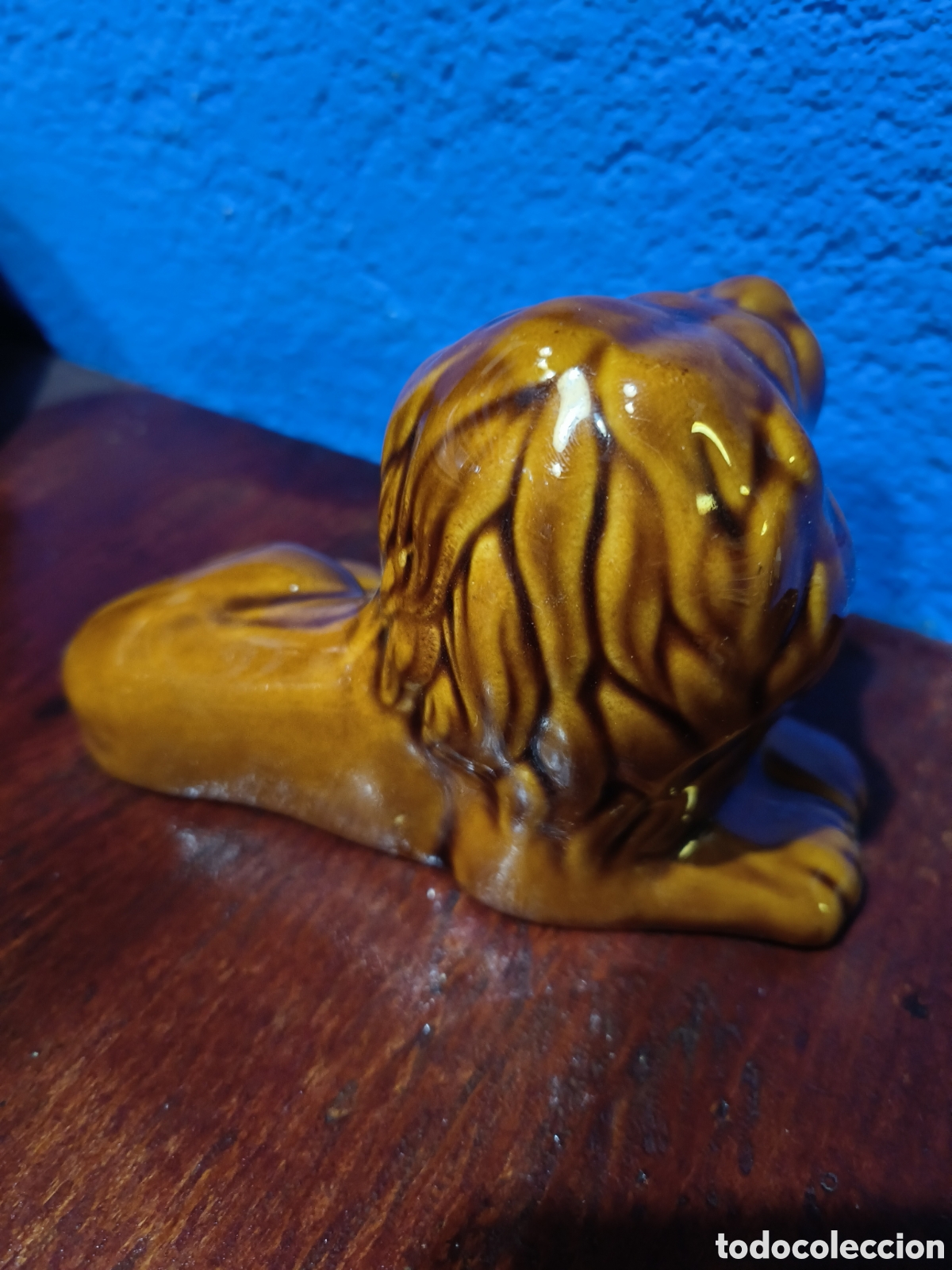 Vintage: Cenicero de cer&aacute;mica Le&oacute;n - Foto 4