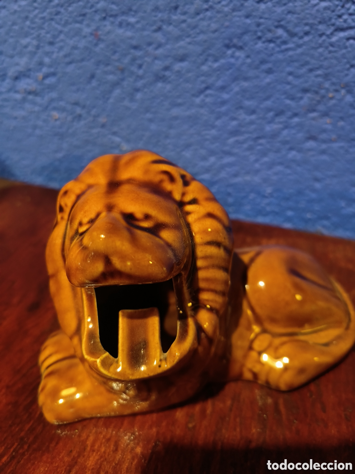 Vintage: Cenicero de cer&aacute;mica Le&oacute;n - Foto 6