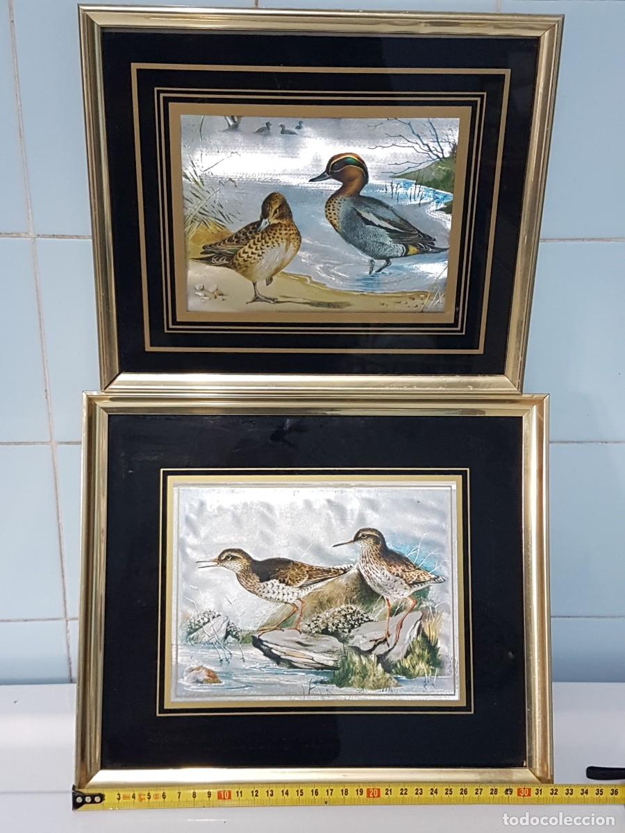 Vintage: 2 CUADROS PAJAROS - Foto 1