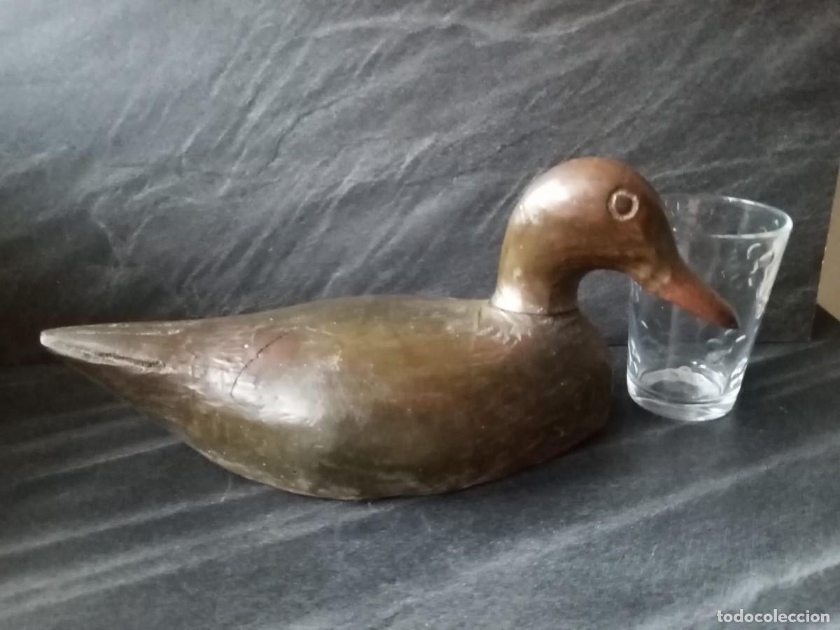 Vintage: Pato reclamo de madera antiguo. - Foto 3