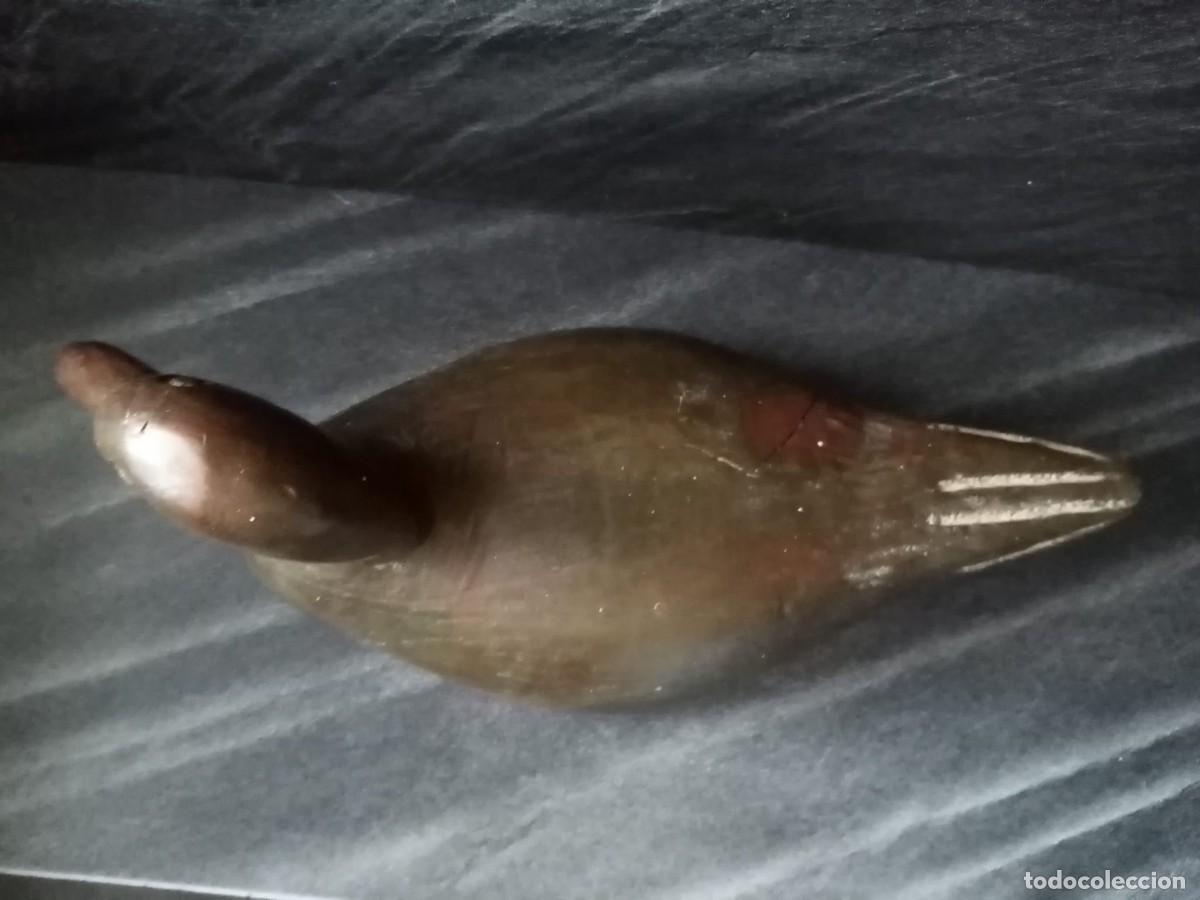 Vintage: Pato reclamo de madera antiguo. - Foto 9