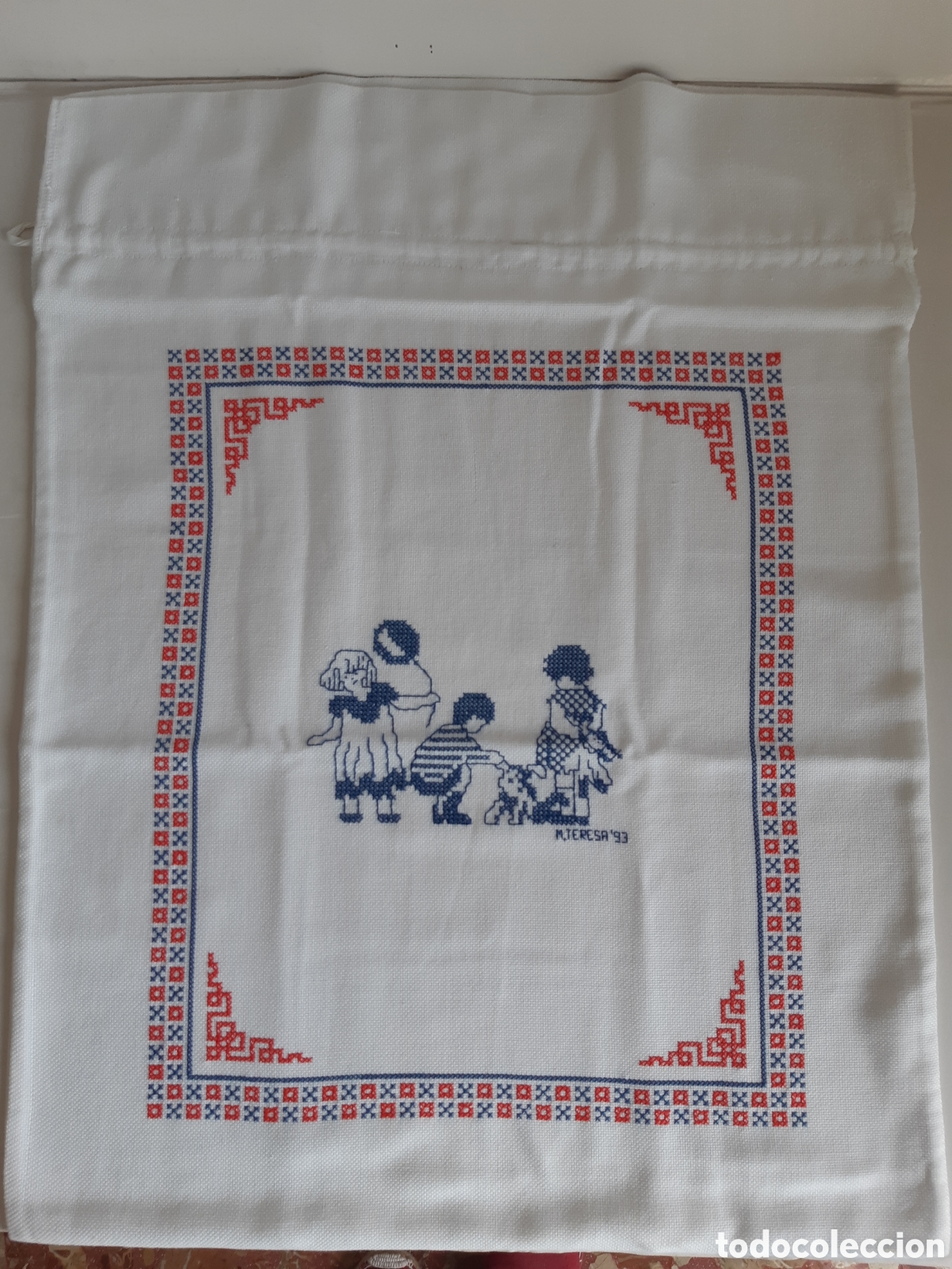 Vintage: Bolsa de pan bordada - Foto 2