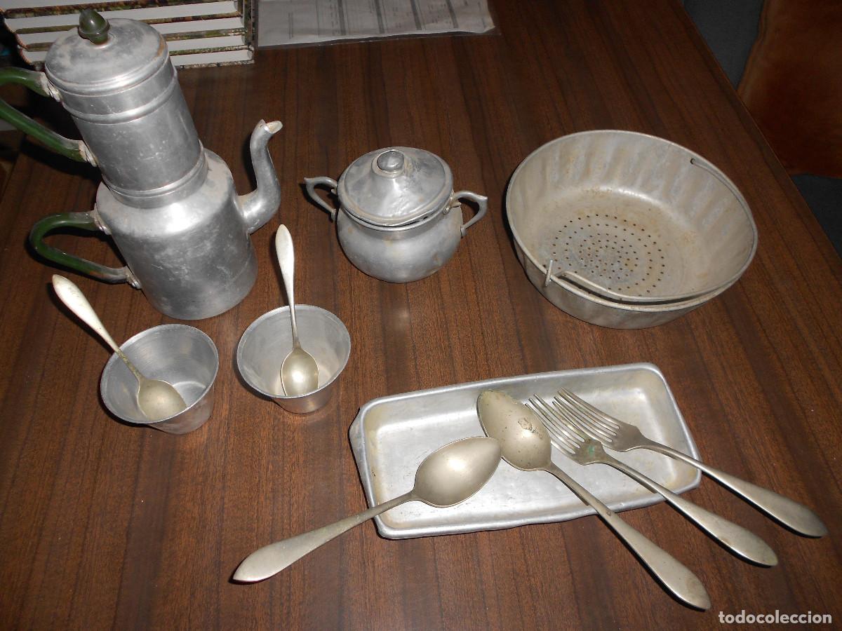 Vintage: Menage de aluminio a&ntilde;os 50 o 60 - Foto 1