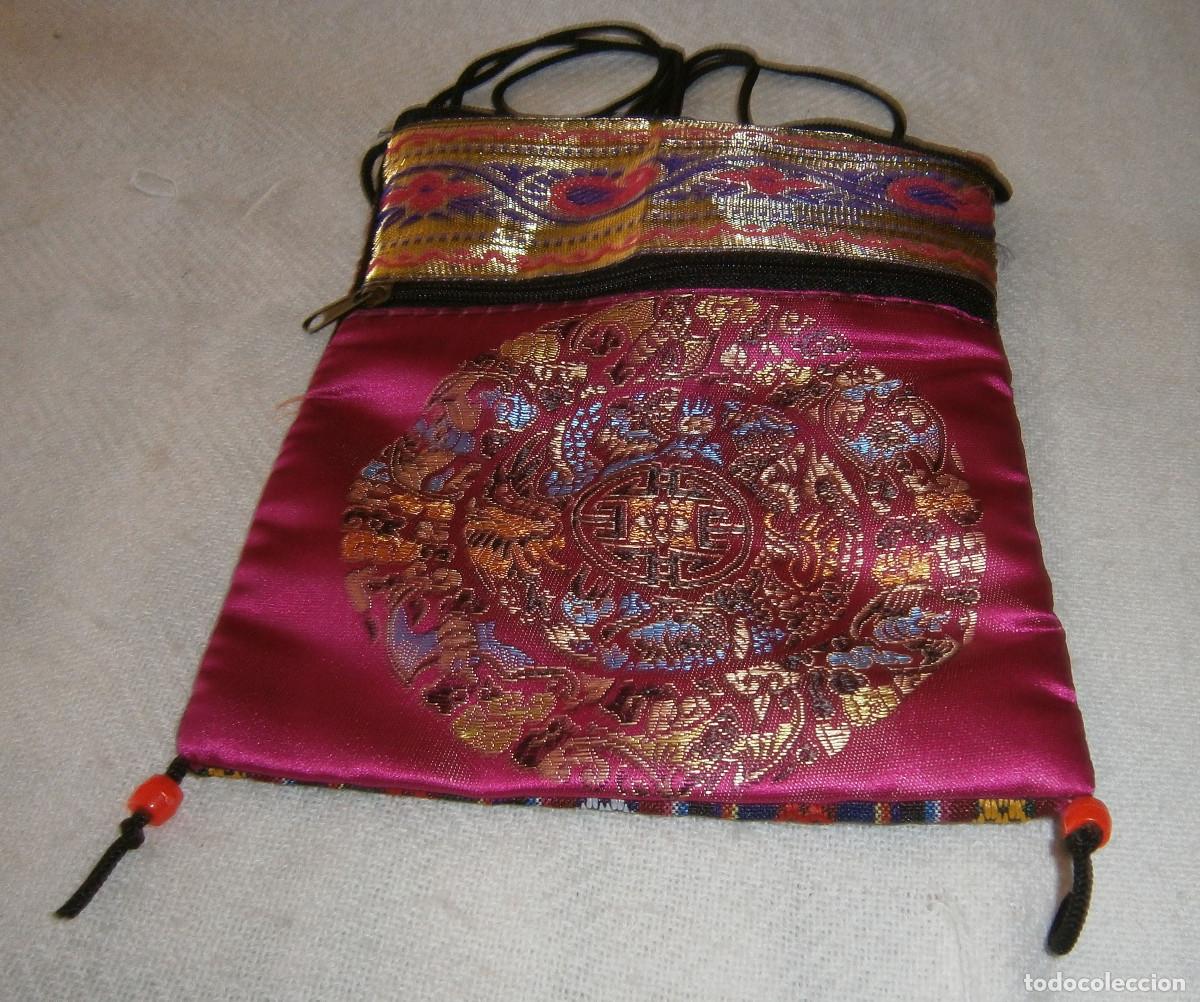 Vintage: bolso indio de seda - Foto 1