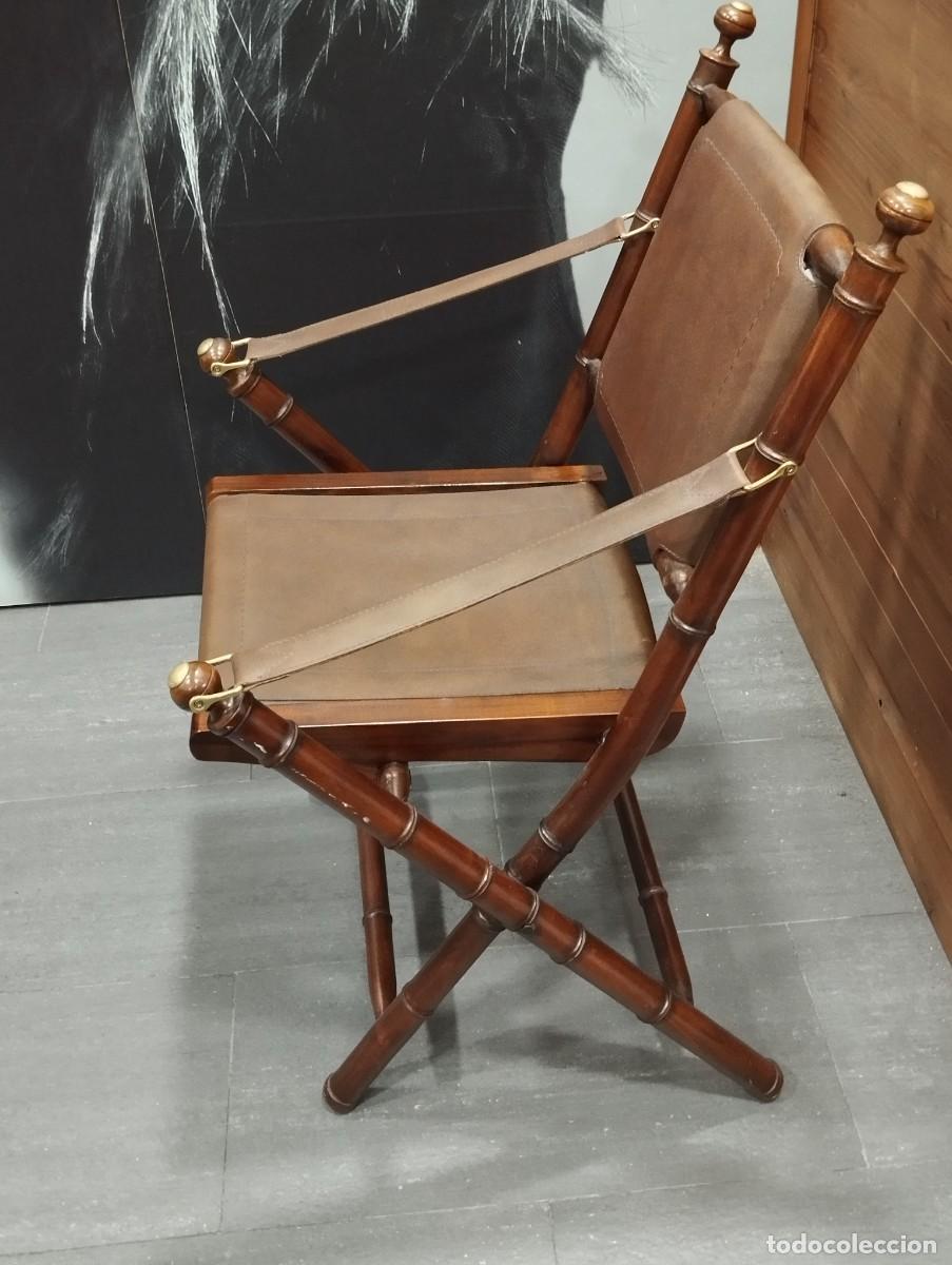 Vintage: SILLA PLEGABLE DE MADERA. - Foto 4