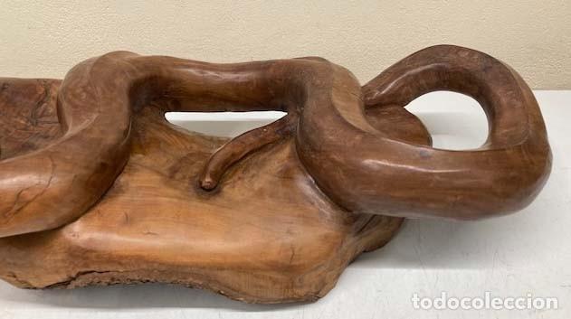 Vintage: Serpiente tallada en madera - Foto 4