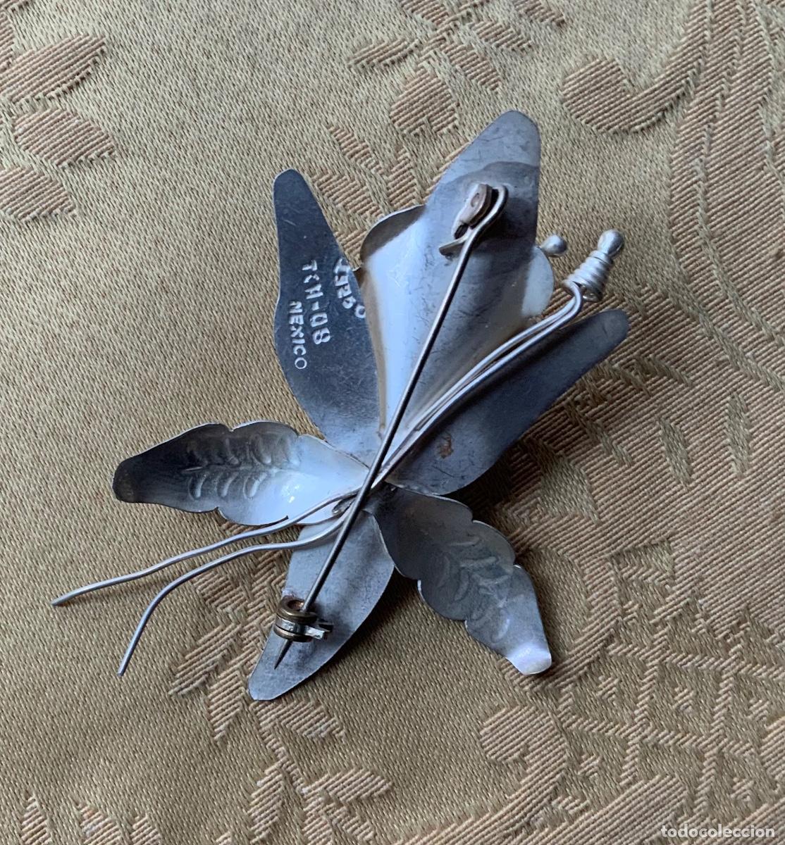 Vintage: BROCHE PLATA LEY ORQU&Iacute;DEA MEXICO - Foto 6