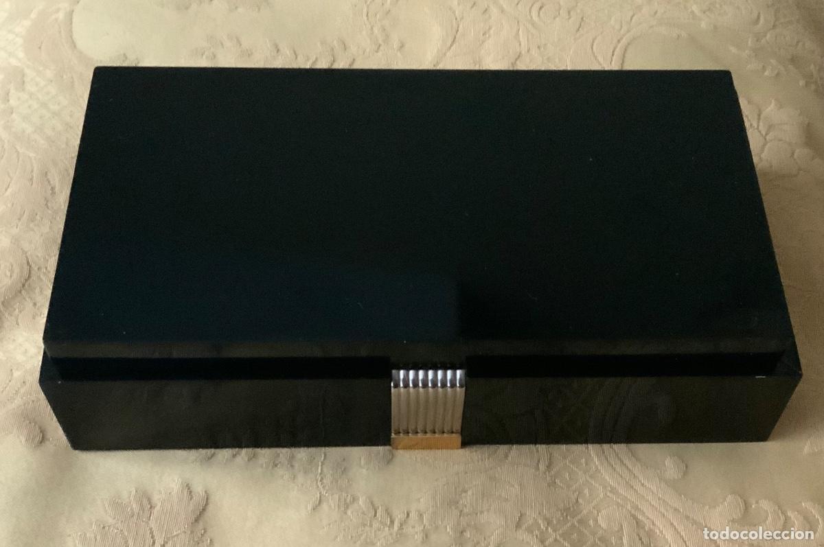 Vintage: CAJA METACRILATO NEGRA A&Ntilde;O 80