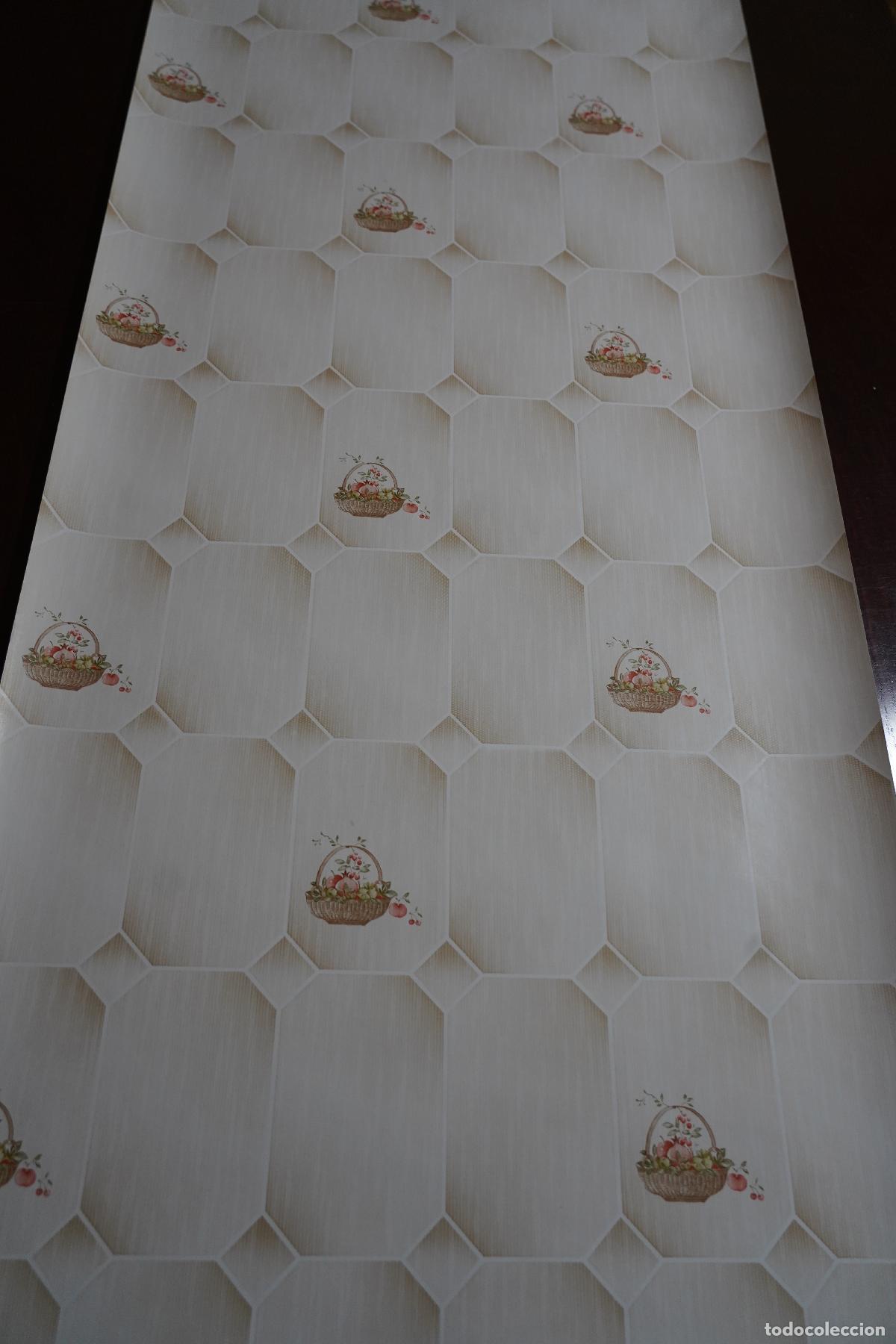 Vintage: Papel pintado de cocina. vintage a&ntilde;os 70 para empapelado de cocinas en beig