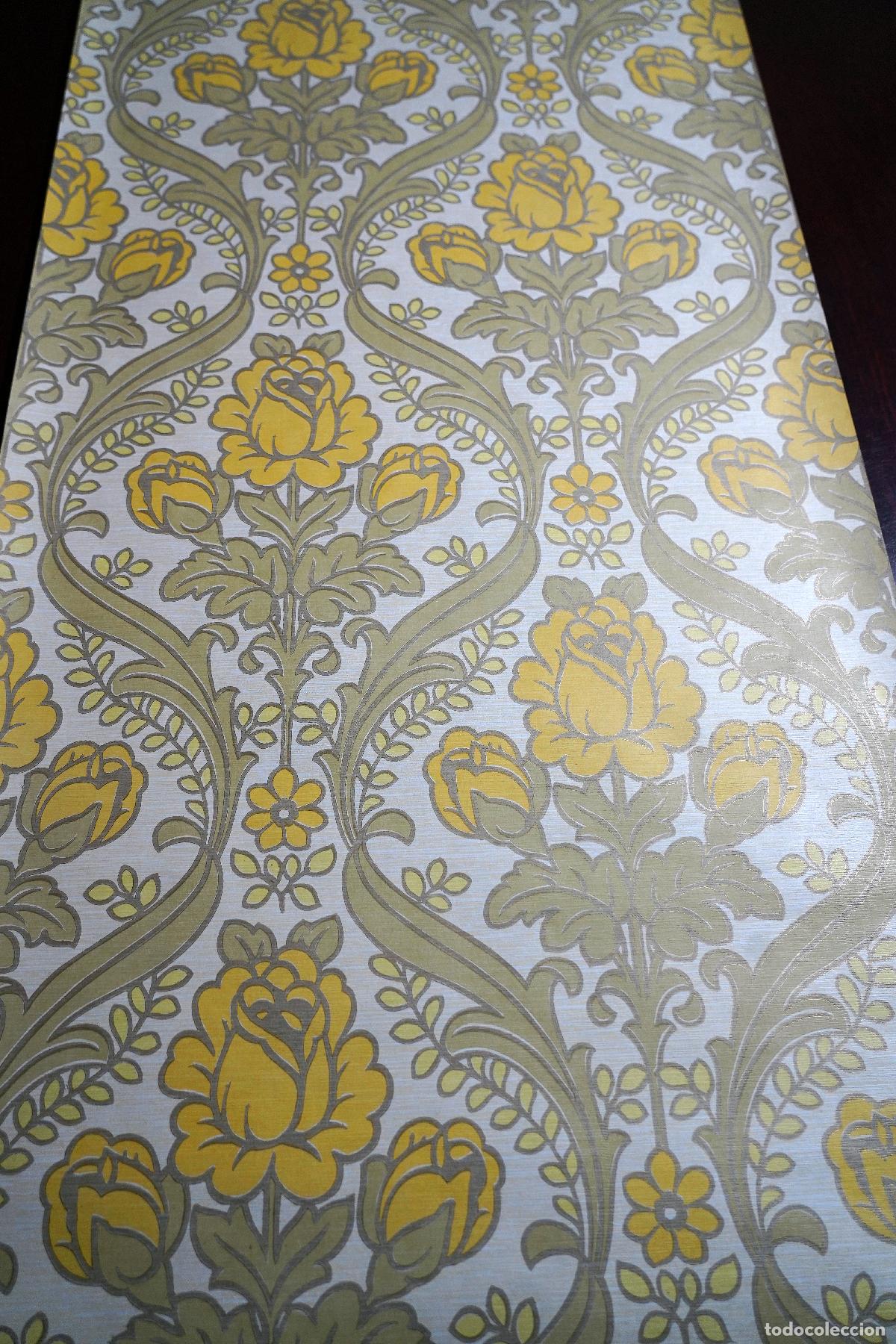 Vintage: Papel pintado decorativo vintage a&ntilde;os 70 para empapelado de paredes o muebles