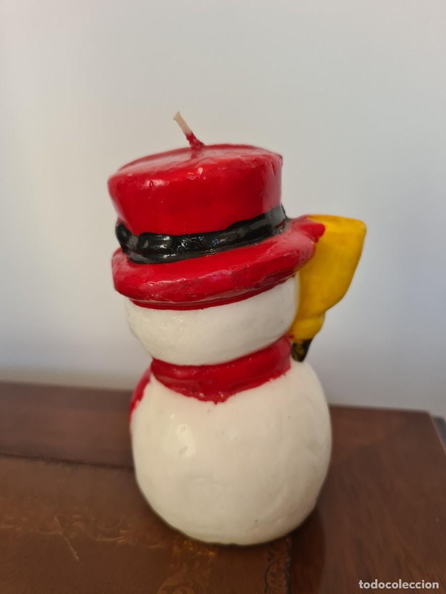 Vintage: VELA NAVIDAD MU&Ntilde;ECO DE NIEVE - Foto 2