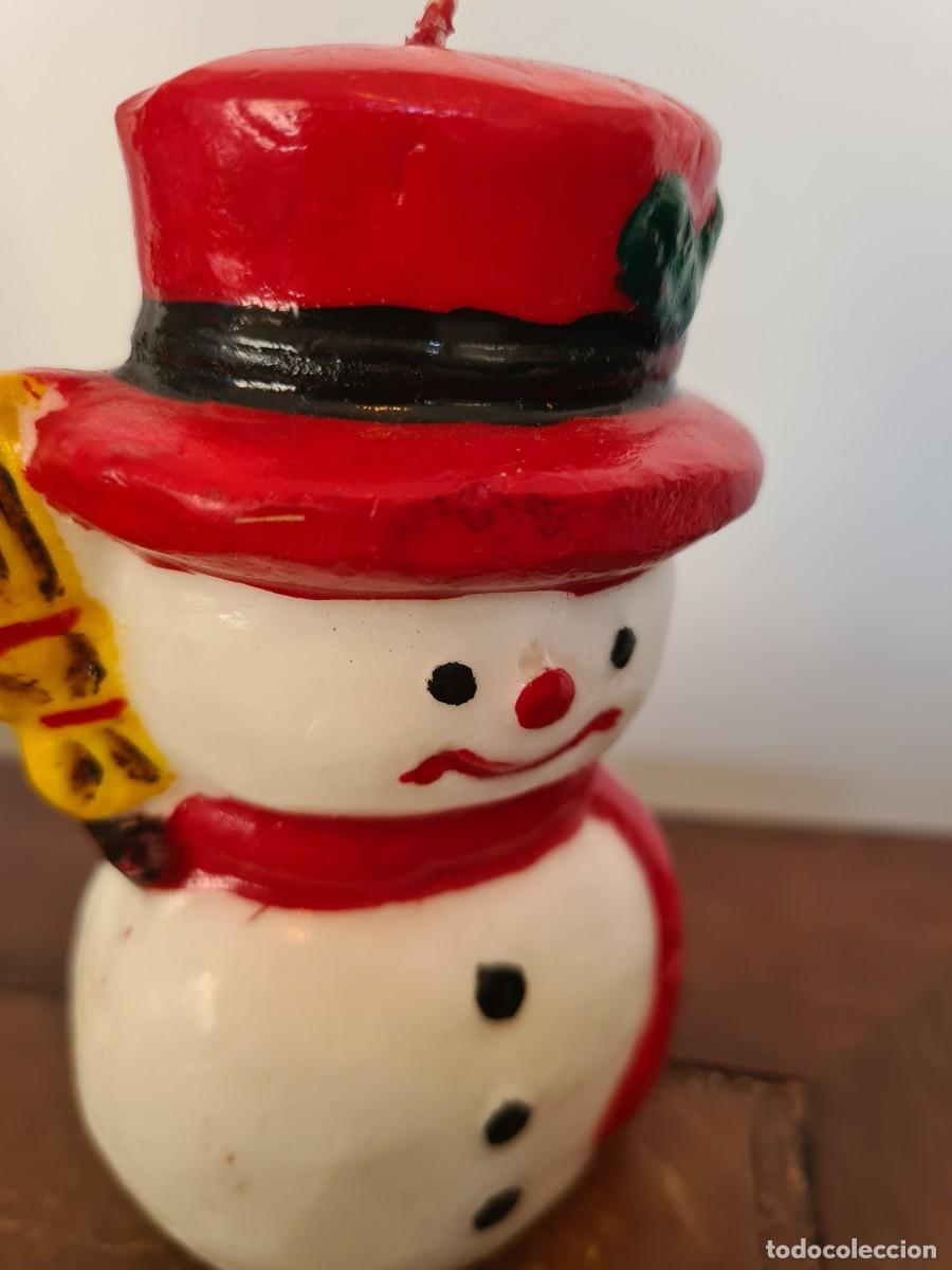 Vintage: VELA NAVIDAD MU&Ntilde;ECO DE NIEVE - Foto 5