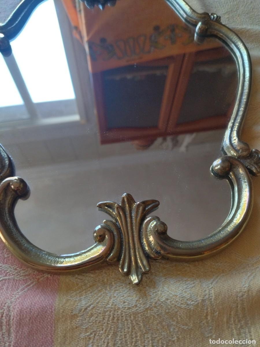 Vintage: Bonito espejo de bronce, vintage. - Foto 5