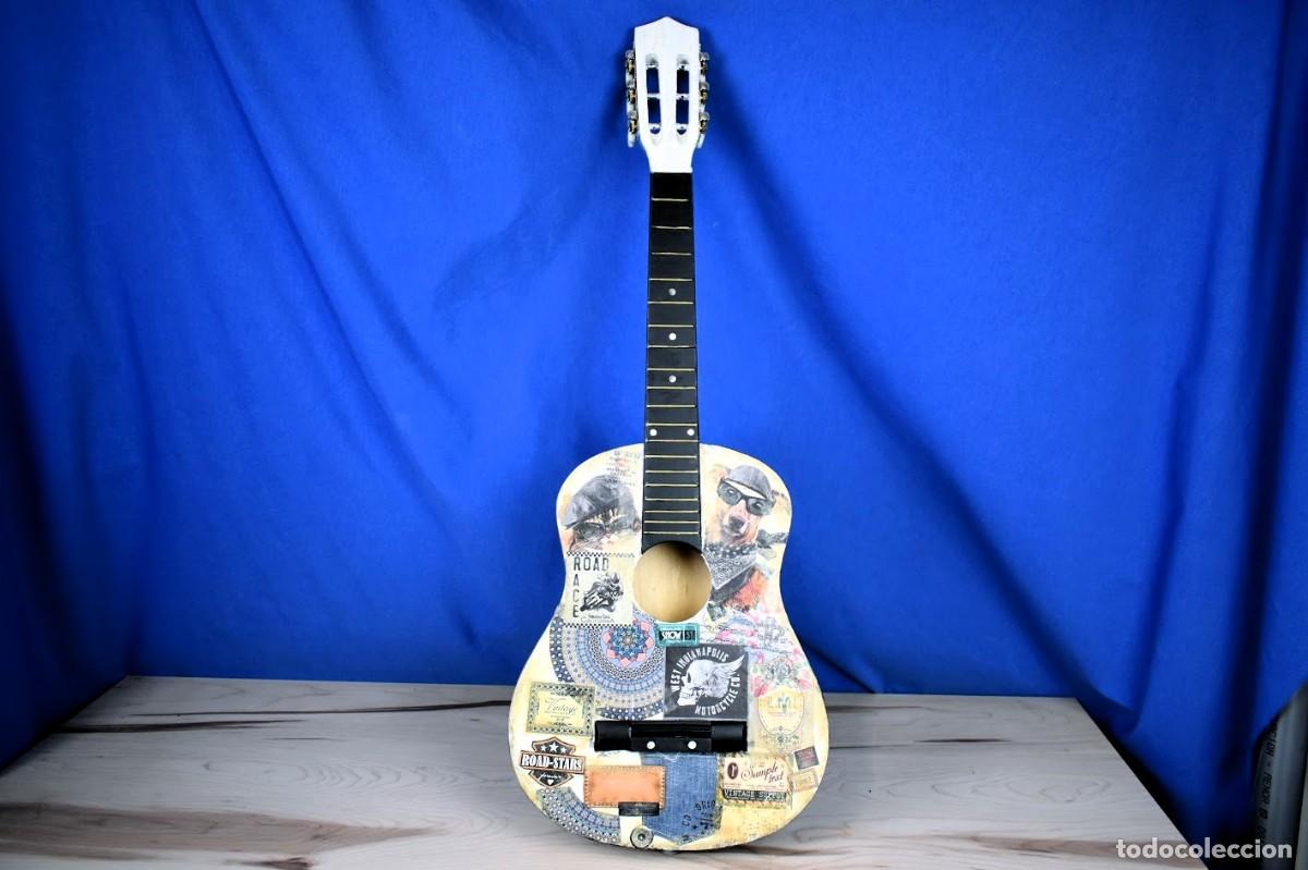 Vintage: Guitarra de madera decorativa - Foto 1