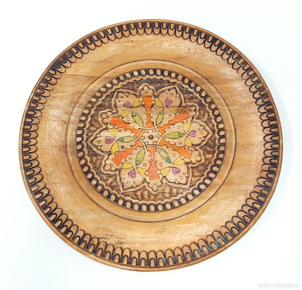 Vintage: Placa de pirograbado de madera(12.3)