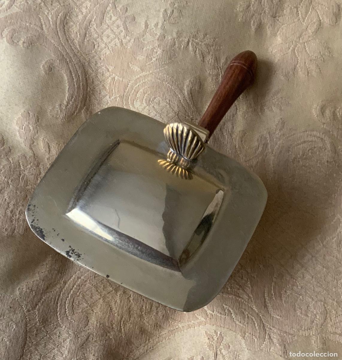 Vintage: ANTIGUO VACIA CENICEROS MANGO DE MADERA - Foto 2