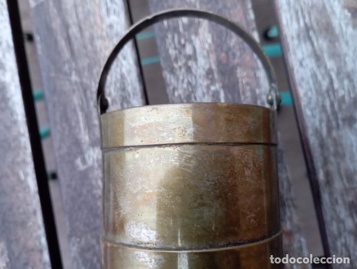Vintage: PEQUE&Ntilde;O CUBO EN BROONCE. - Foto 2