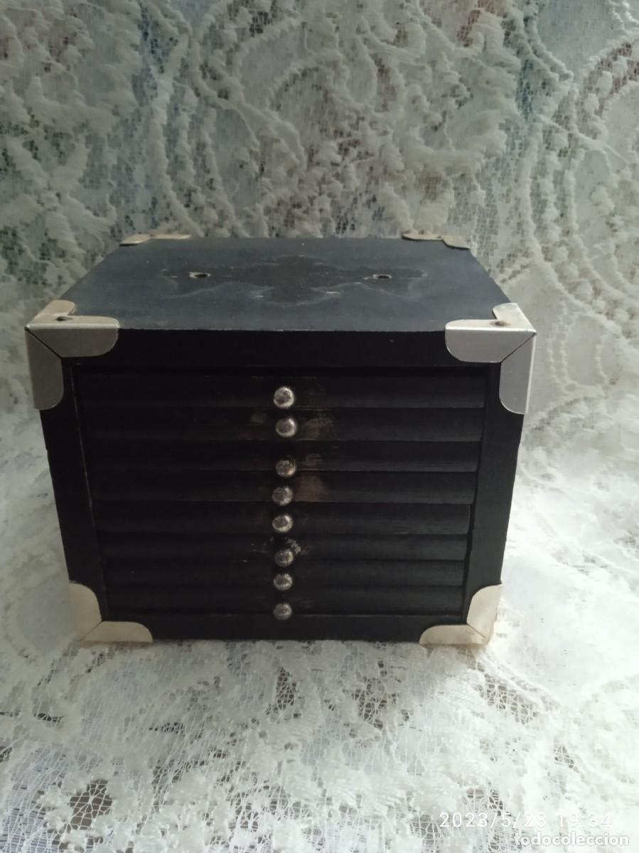 Vintage: JUEGO 8 POSAVASOS DE MADERA Y CORCHO - Foto 1