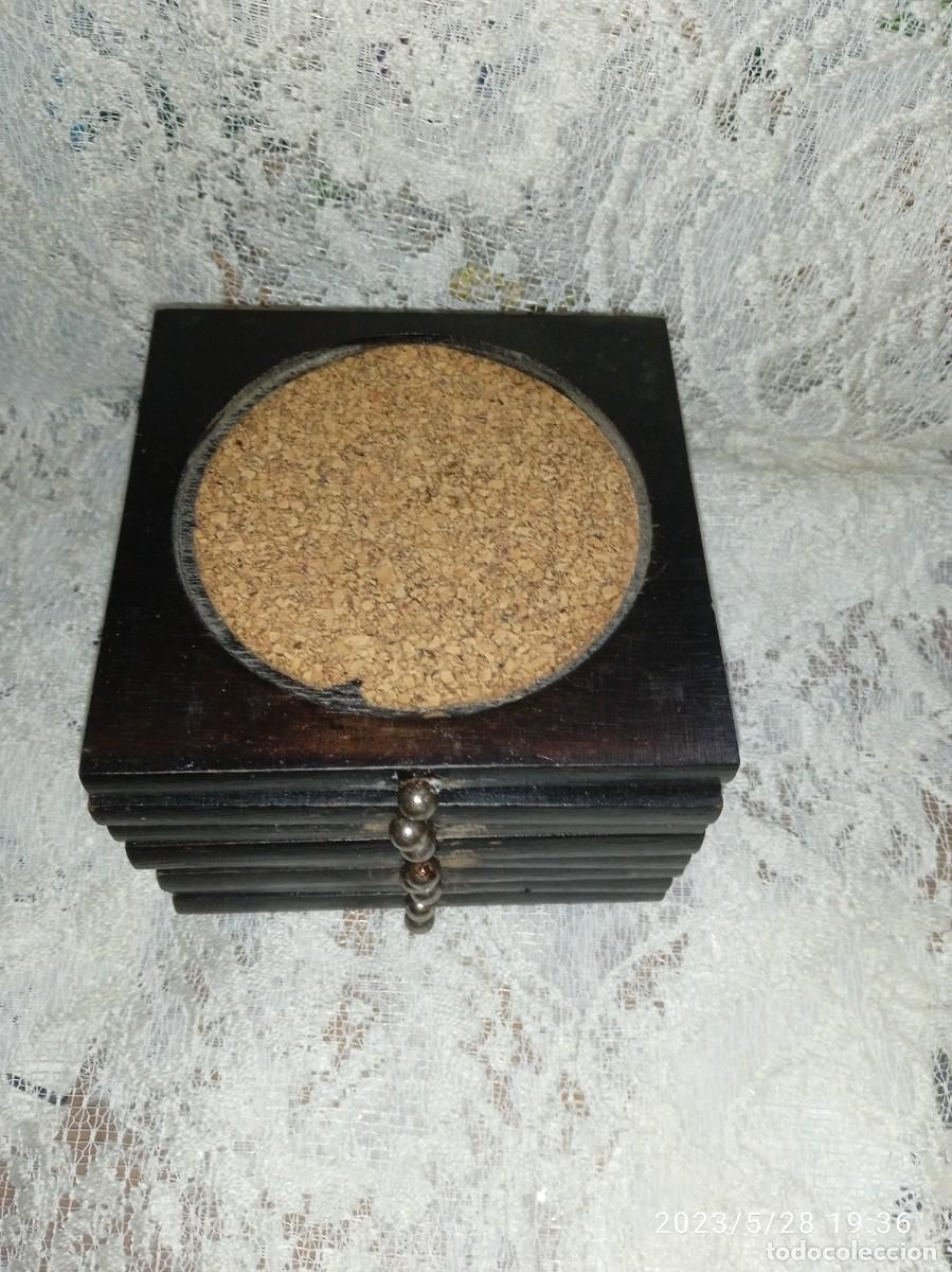 Vintage: JUEGO 8 POSAVASOS DE MADERA Y CORCHO - Foto 7