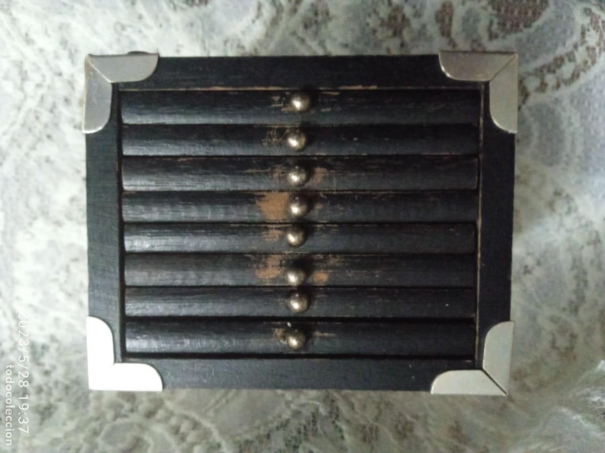 Vintage: JUEGO 8 POSAVASOS DE MADERA Y CORCHO - Foto 10