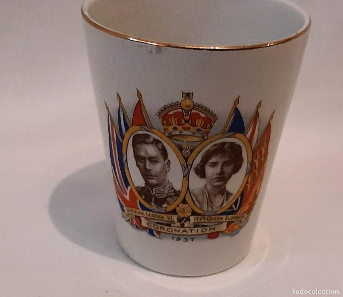 Vintage: Vaso coronaci&oacute;n Jorge VI e Isabel
