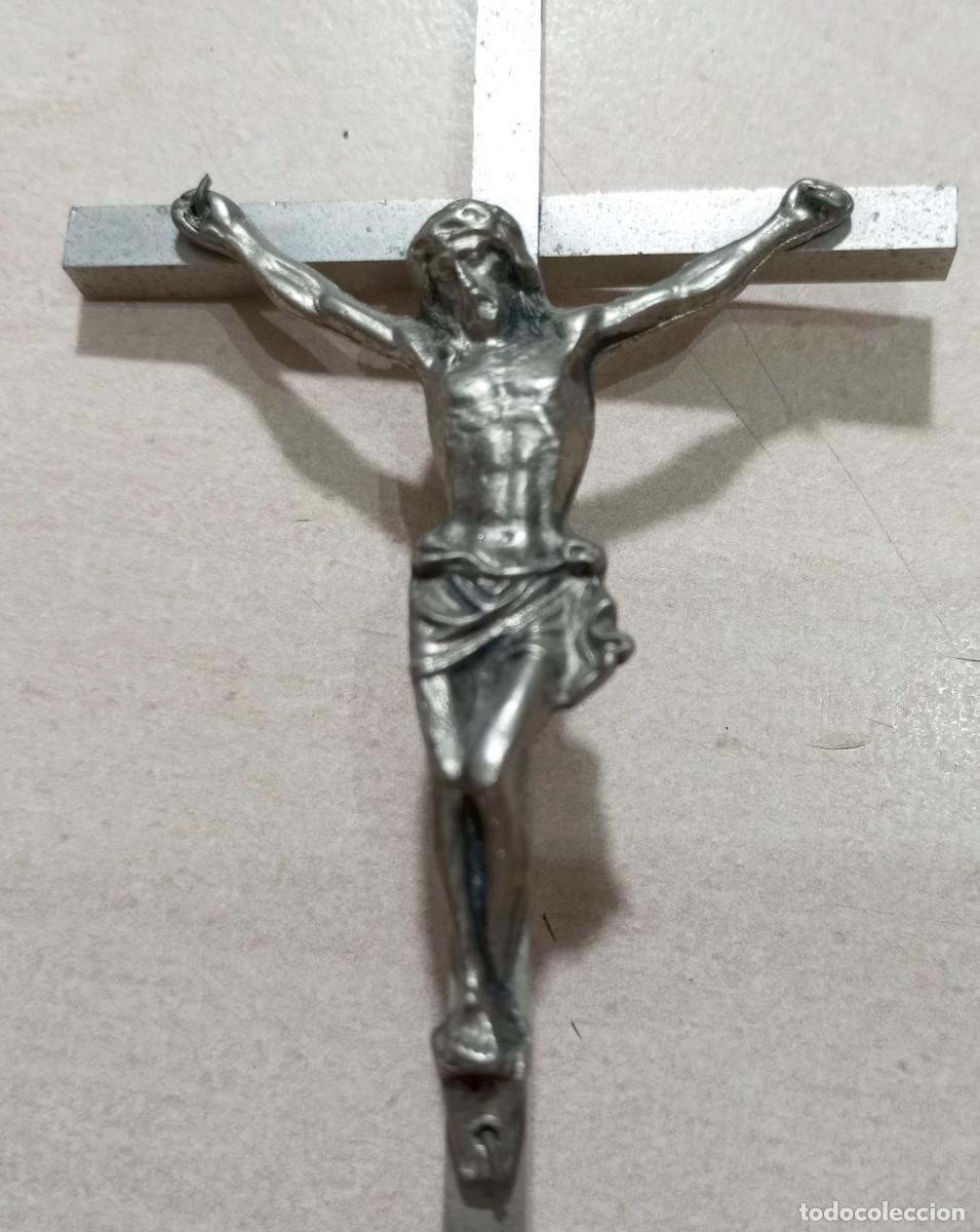 Vintage: CRISTO EN CRUZ PEQUE&Ntilde;O ANTIGUO 1940-50