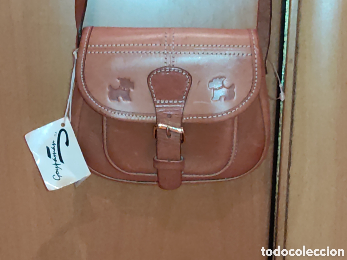 Vintage: Bolso,bolsito de piel curtida. - Foto 3