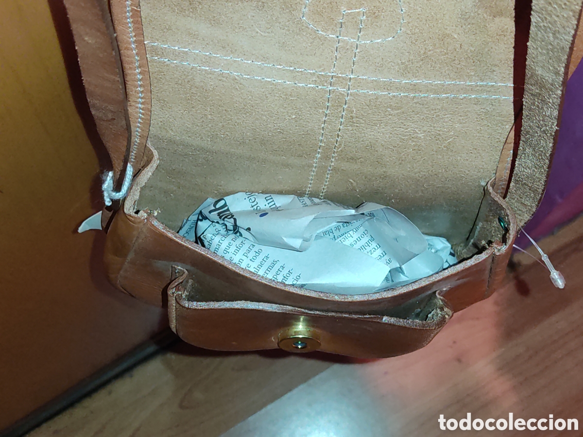 Vintage: Bolso,bolsito de piel curtida. - Foto 6