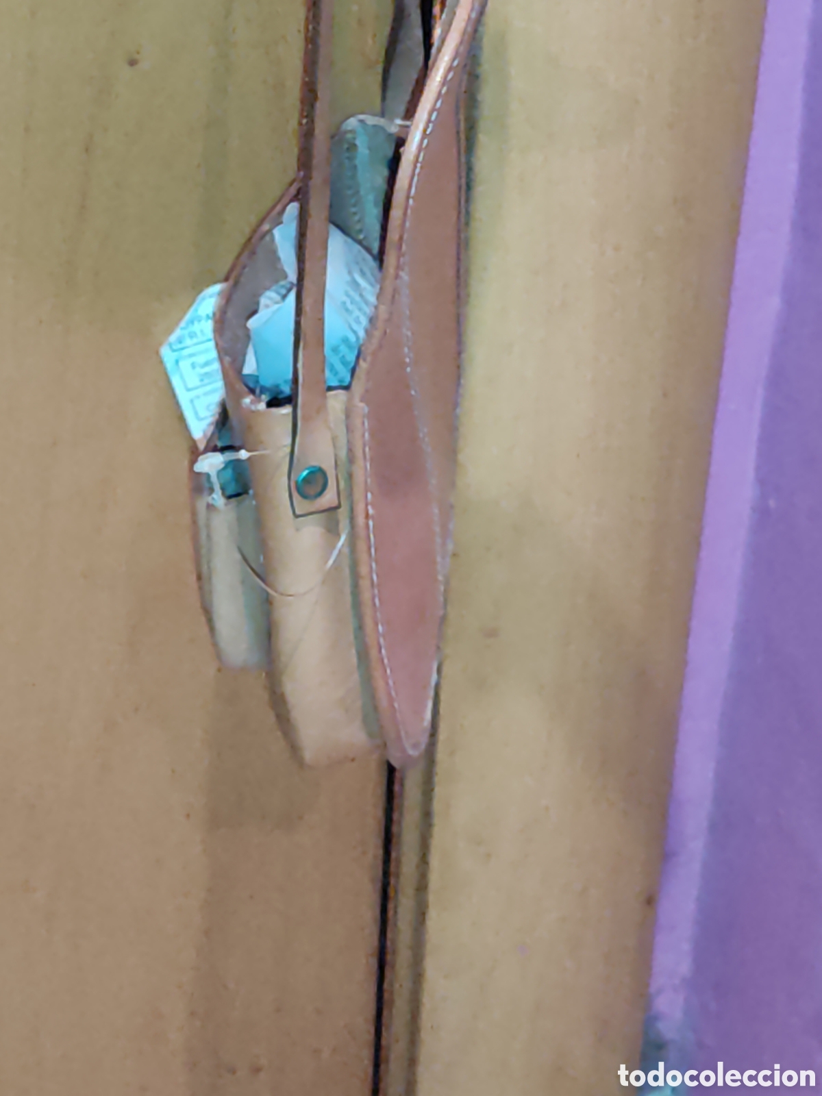 Vintage: Bolso,bolsito de piel curtida. - Foto 7