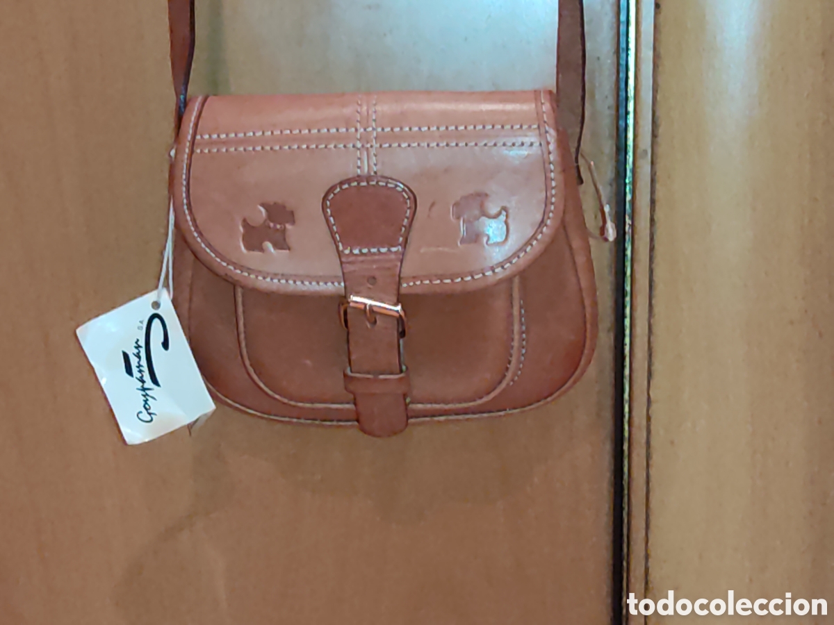 Vintage: Bolso,bolsito de piel curtida. - Foto 1