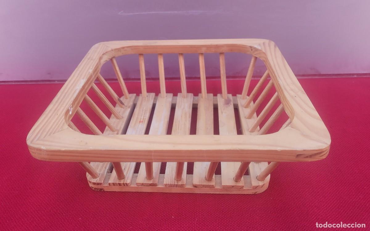 Vintage: Bandeja decorativa para servir con palo de madera.