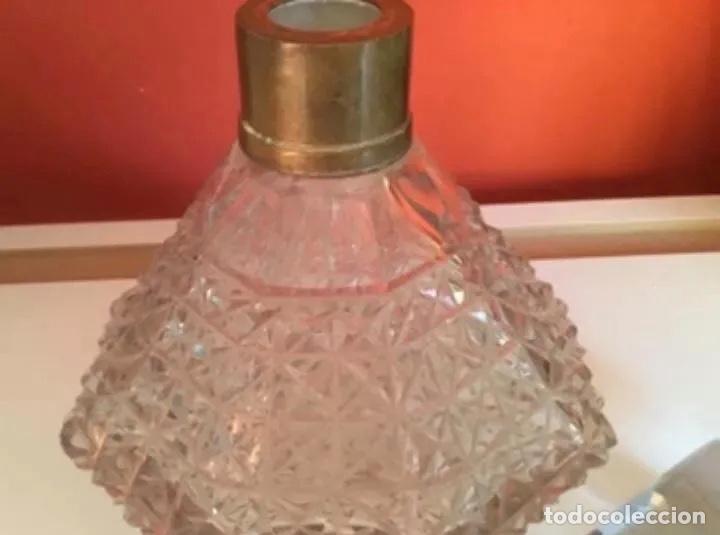 Vintage: Antigua Botella de cristal tallado y bronce - Foto 6