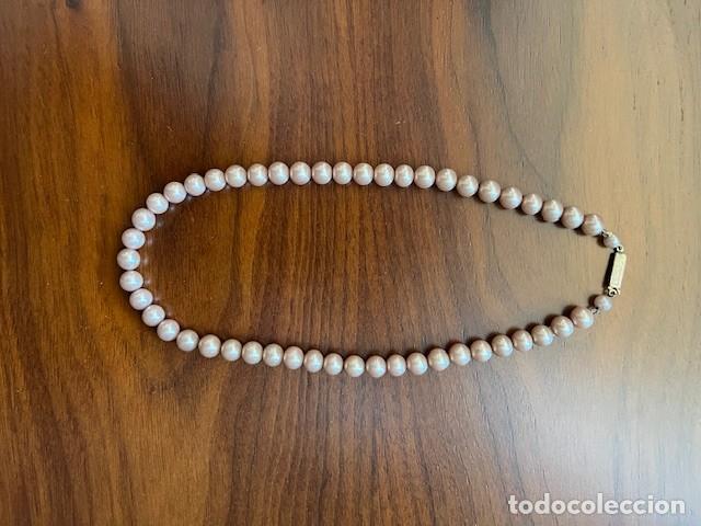 Vintage: COLLAR VINTAGE PERLAS ROSA - Foto 1