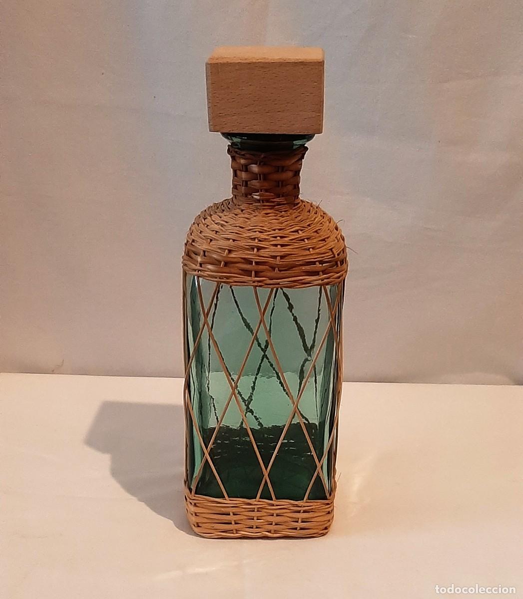 Vintage: Botella trenzada Francia a&ntilde;os 70