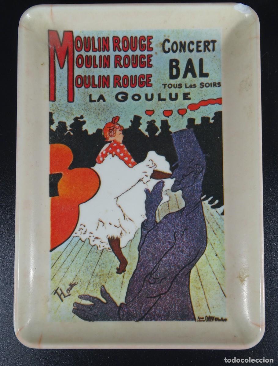 Vintage: PEQUE&Ntilde;A BANDEJA DE PL&Aacute;STICO , MOULIN ROUGE, VER FOTOS