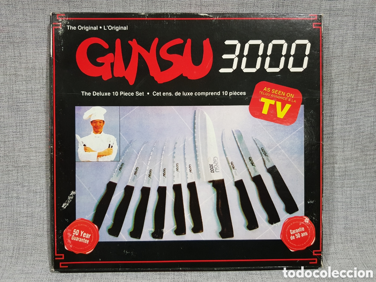 Vtg NOS The Original Ginsu 2000 Deluxe 10 Piece Knife Set As Seen