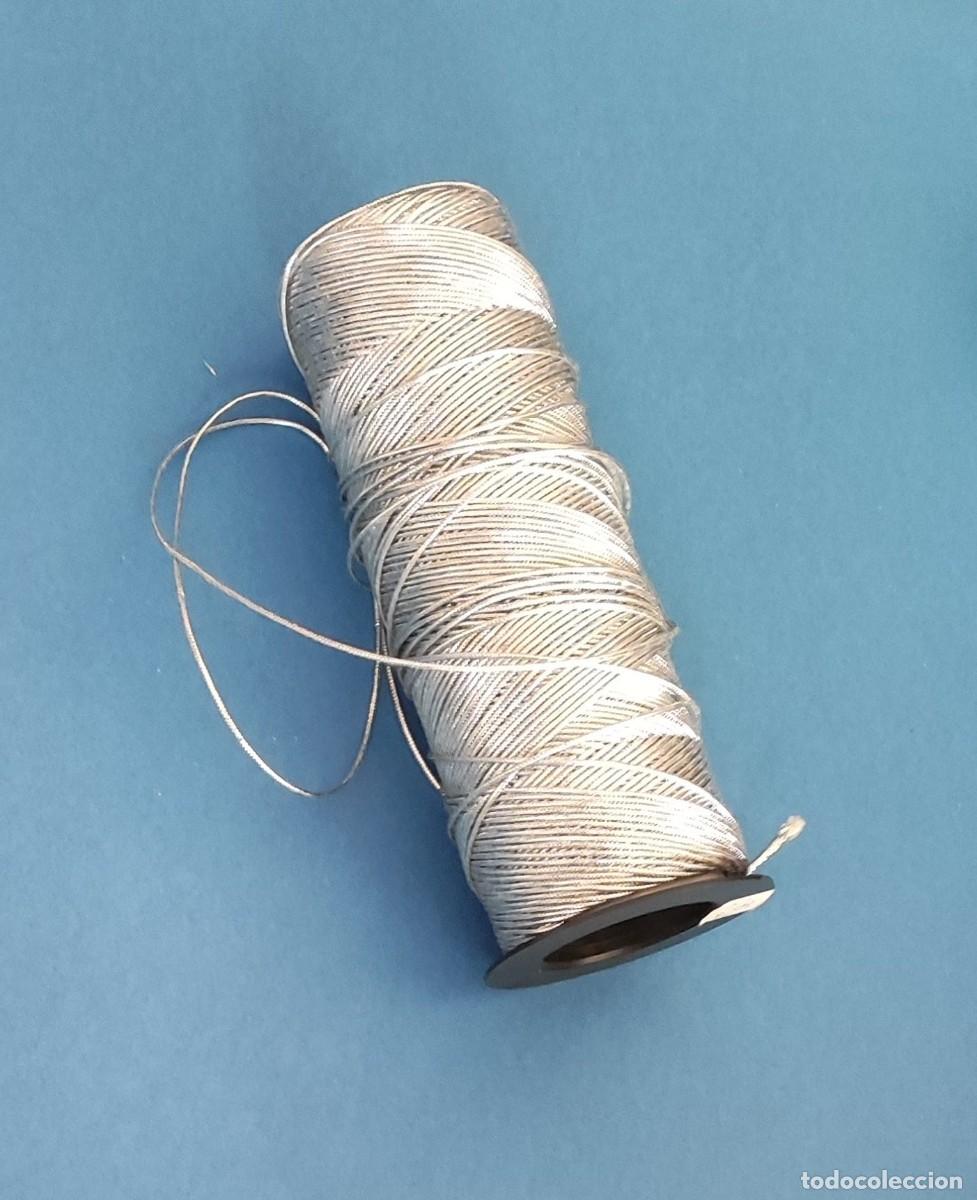 Vintage: CORDONCILLO MUY FINO PLATEADO - PARA ADORNOS NAVIDAD - 4 metros - CALIDAD - NUEVO
